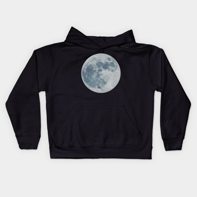 Moon - Blue Kids Hoodie by AnimeVision